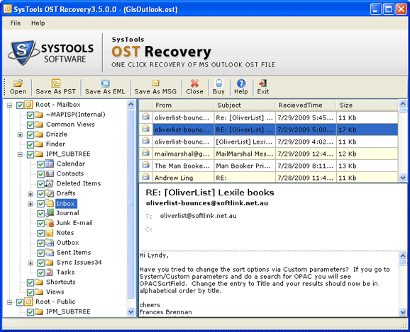 Outlook OST File Size